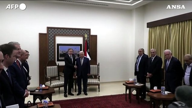 Ramallah, Blinken incontra il presidente palestinese Abu Mazen