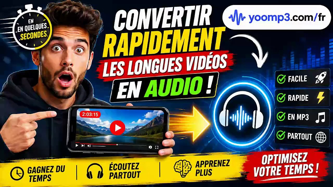 Convertir une Longue Vidéo en Audio en Quelques Secondes