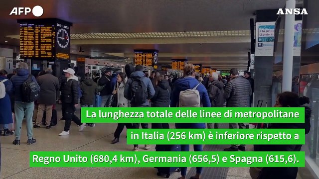 Italia maglia nera in Ue per metro, tram, treni suburbani