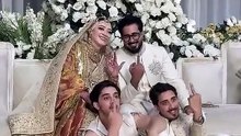Momina Iqbal with her husband