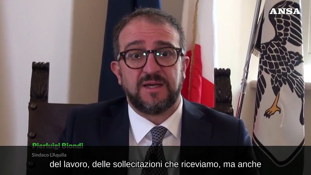 Biondi: All'Aquila ogni anno equivale a un secolo, la ripresa c'e'