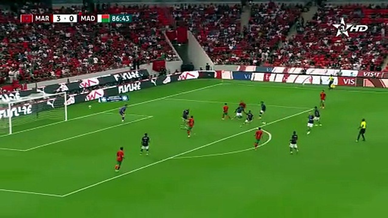 أيوب الكعبي يضيف الهدف الرابع للمنتخب الوطني في مرمى منتخب مدغشقر في الدقيقة 87