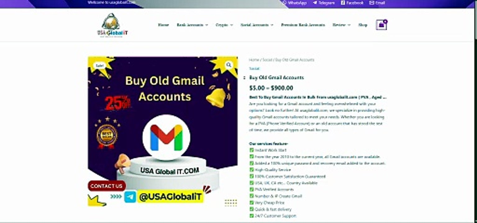 Buy Gmail Accounts | Verified Gmail for Business Growth & ...