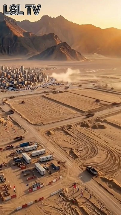 Futuristic Desert Mega Tower Timelapse | Epic Mega Construction Rising
