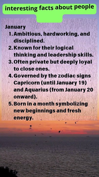 interesting facts about people born in january#shorts