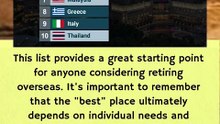 International Living has unveiled its Best Places to Retire in 2025