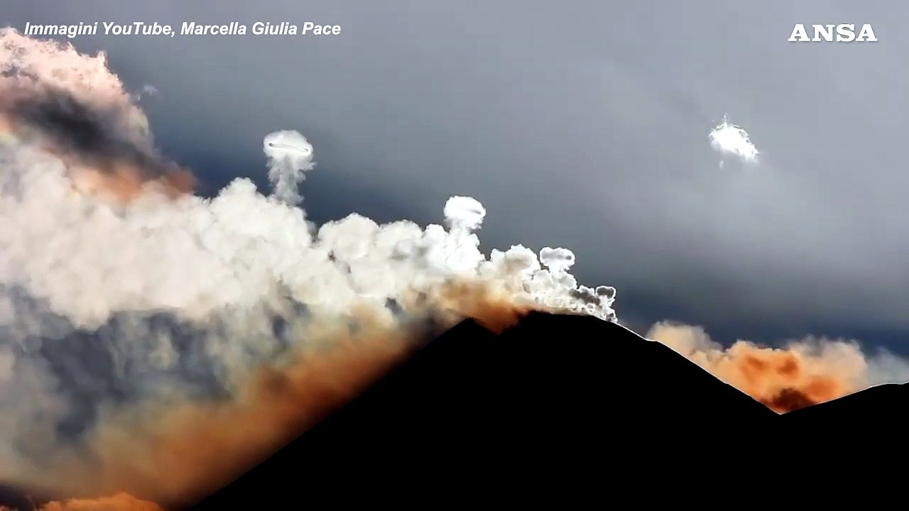 Anelli di gas sull'Etna