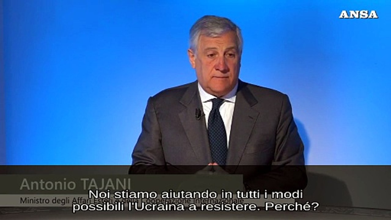 Tajani: "L'Ucraina va aiutata per il rispetto del diritto internazionale"