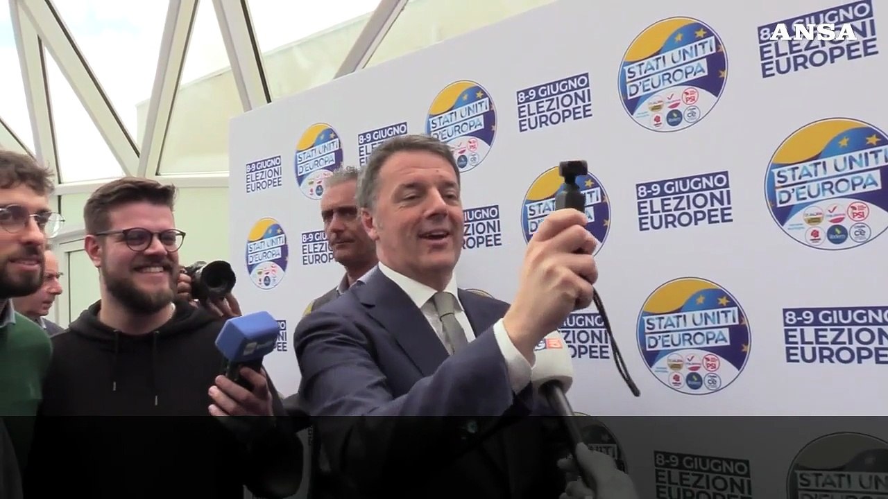 Renzi: "Noi diciamo meno Salvini e piu' Stati Uniti d'Europa"