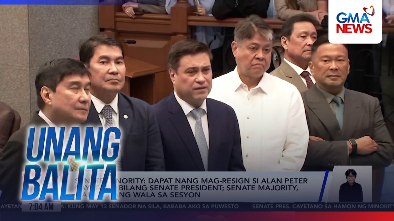 Senate minority - Dapat nang mag-resign si Alan Peter Cayetano bilang SP; Senate majority, 2 araw nang walang sesyon | Unang Balita