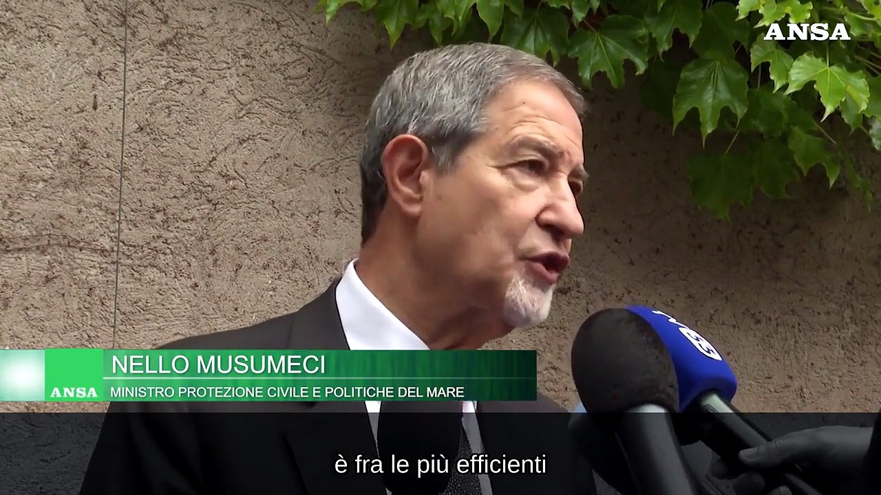Musumeci: "La Protezione Civile trentina e' un esempio"