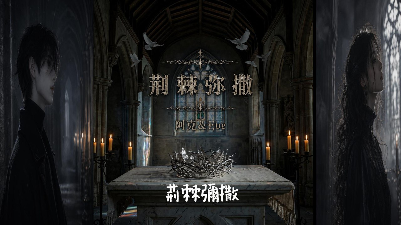 阿克&Eve-荊棘彌撒『月光像冰冷的刀鋒割斷了所有的牽絆我站在祭壇前看著靈魂被審判』#阿克&Eve #荊棘彌撒【動態歌詞/Lyrics Video】