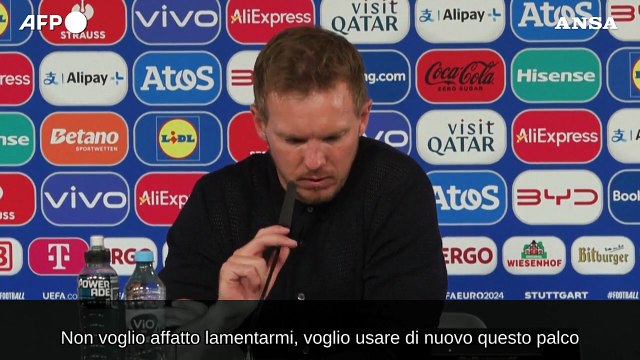 Euro 2024, Nagelsmann sul rigore negato alla Germania: Servono regole piu' chiare