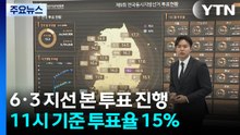 6·3 지방선거 본 투표 진행...11시 전국 투표율 15% / YTN