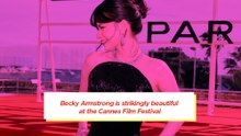 On the Spot: Becky Armstrong is strikingly beautiful at the Cannes Film Festival