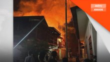 Enam kedai musnah dalam kebakaran di Tanjong Karang
