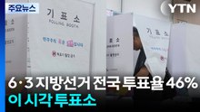 6·3 지방선거 전국 투표율 46%...이 시각 투표소 / YTN
