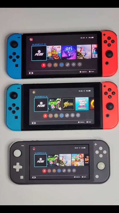 EA FC 25 - Switch Lite vs Standard vs Oled Speed Test Comparison #shorts #gaming #playstation