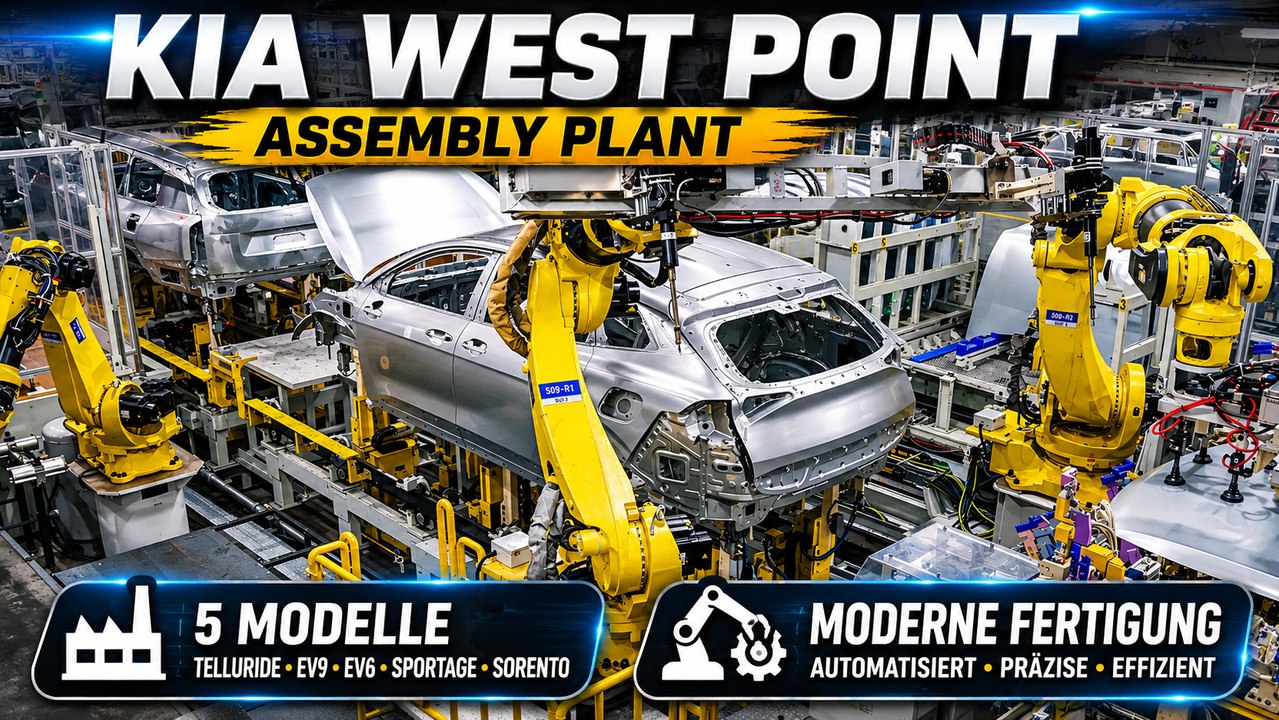 Kia Telluride, EV9, EV6, Sportage und Sorento Produktion aus West Point