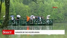 Karagöl'de yaz-kış bir arada