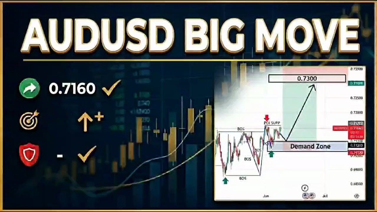 AUDUSD H1 Institutional Analysis & Trade Setup (SMC) 🚀