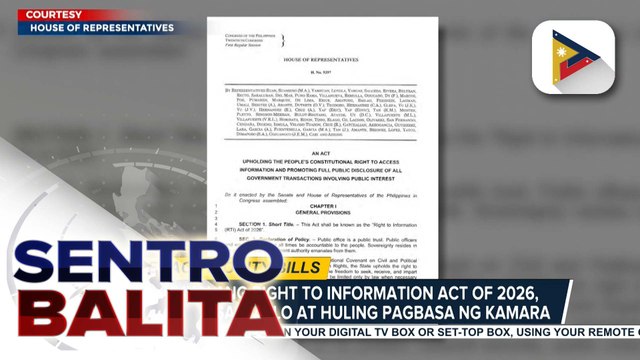 Panukalang Right to Information Act of 2026, lusot na sa ikatlo at huling pagbasa ng Kamara | ulat ni Vel Custodio