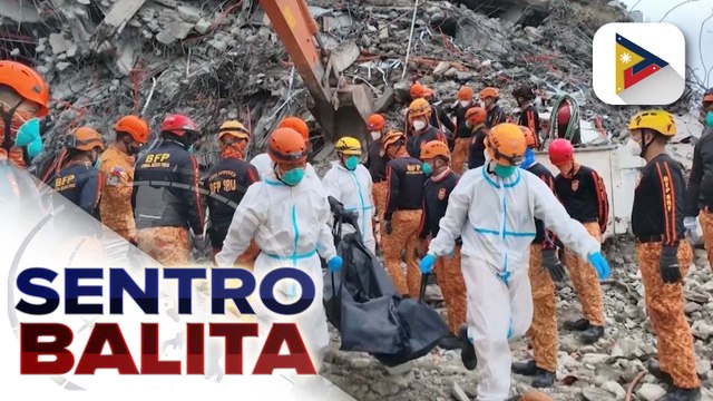 Nasawi sa gumuho na ginagawang gusali sa Angeles City, Pampanga, higit 20 na; labi ng sanggol, kabilang sa mga narekober