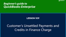 109 - Customer's Unsettled Payments and Credits in Finance Charge