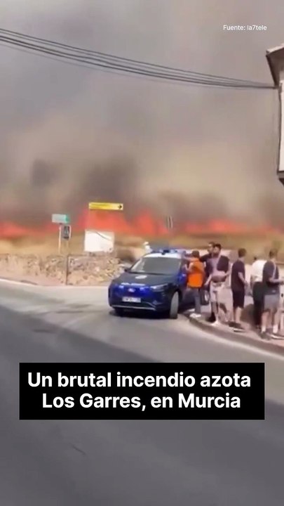 Un grave incendio forestal obliga a desplegar un amplio operativo en Murcia