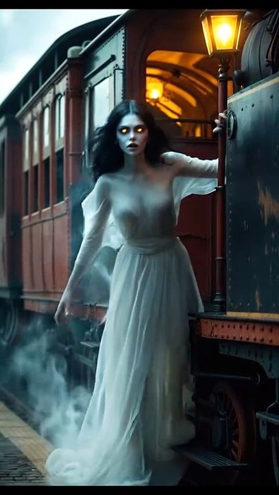 The train was moving through the night… but one passenger wasn't alive 👻🚆🌑✨  #Horror #GhostTrain #ScaryNight #HauntedJourney #Creepy #DarkVibes #FearNight #ViralHorror