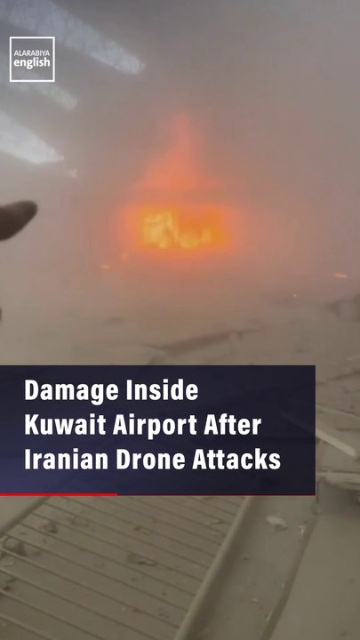 Damage Inside Kuwait Airport After Iranian Drone Attacks