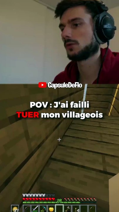 Minecraft : Frayeur totale, ma pioche manque de tuer mon villageois ! 🌋
