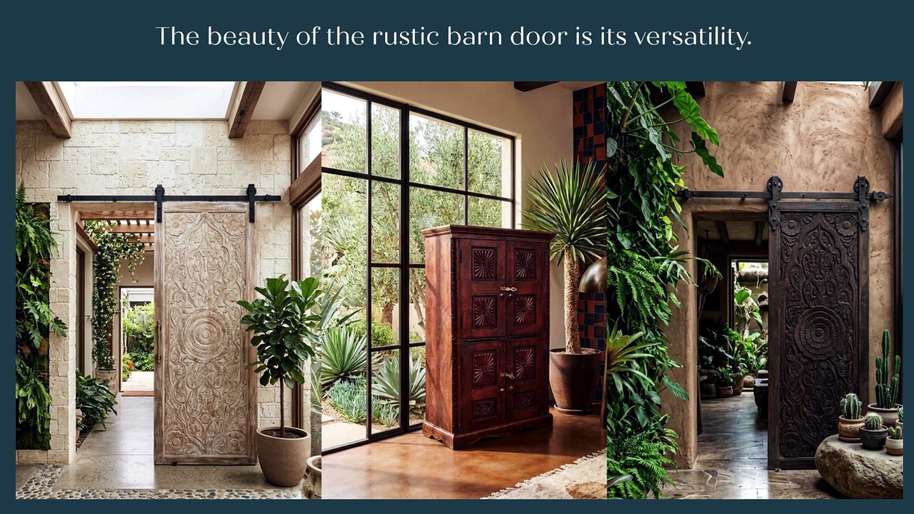 Rustic Carved Farmhouse Barn Doors: Bringing Warmth to the Modern Homear | Mogul Interior #furniture