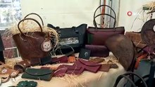 Atık deriler sanat eserine dönüştü, Samsun’u anlattı