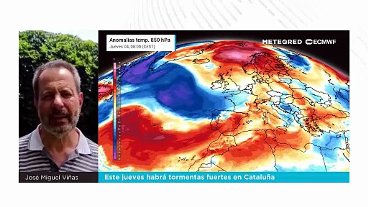 Este jueves habrá tormentas fuertes en Cataluña
