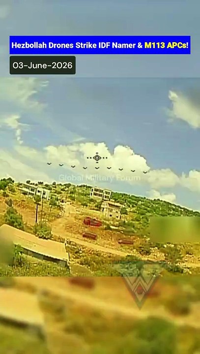 Hezbollah FPV Drones Strike IDF Namer and M113 APCs