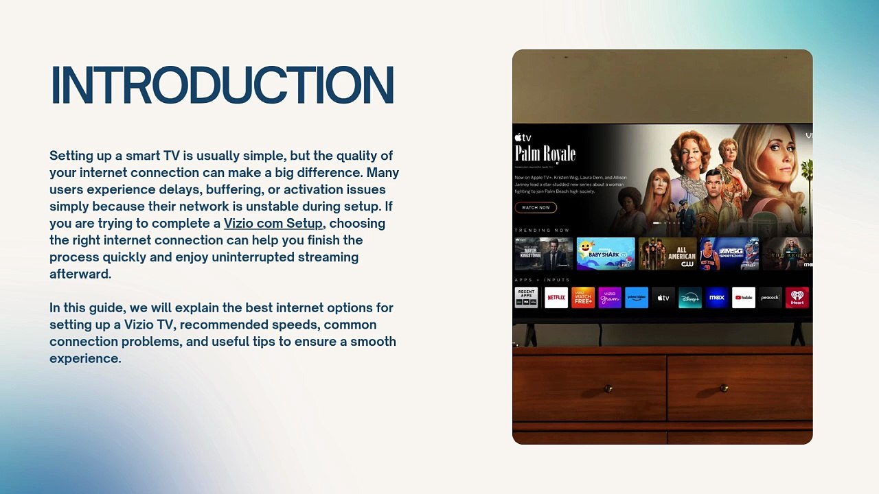 What Internet Connection Works Best for the Vizio com Setup Code Free?
