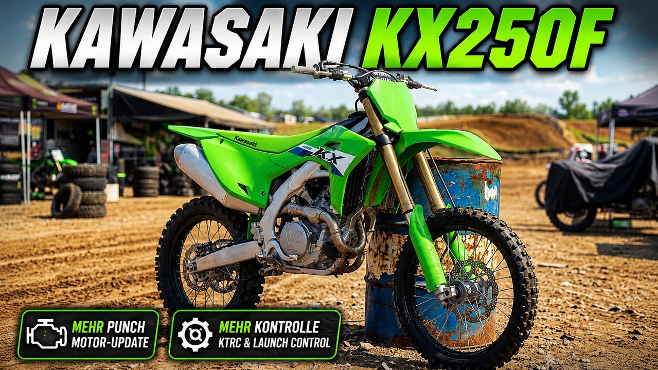 Kawasaki KX250F 2027 mit Motor-Update und neuer Elektronik