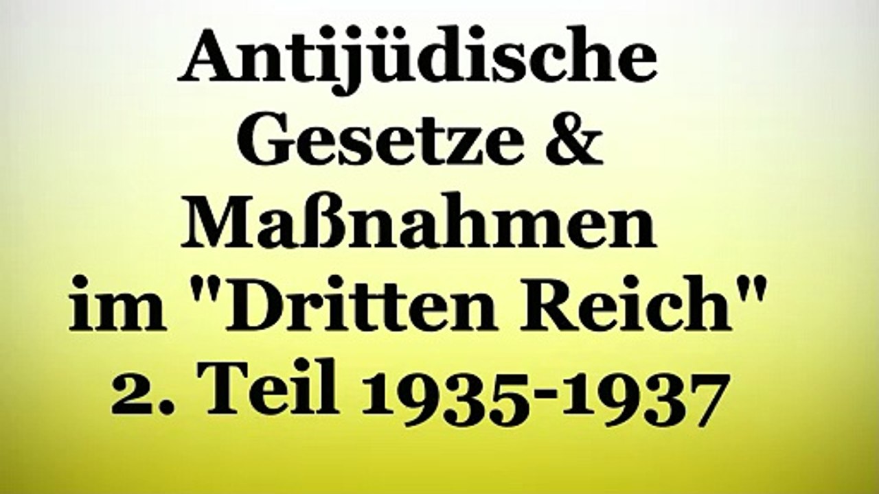 Vom Bürger zum Staatsangehörigen🎗️ Die NS-Gesetze gegen Juden 1935-1937 erklärt