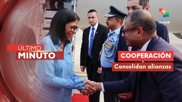 Pdta. (E) de Venezuela Delcy Rodríguez arriba a Nueva Delhi