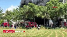 Denizli'de kauçuk fabrikasında yangın
