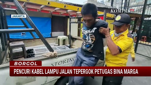 Pencuri Kabel PJU Tertangkap Basah saat Beraksi di Jatinegara Jakarta Timur | BORGOL