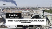 Ukraine strikes St Petersburg as Putin forum opens