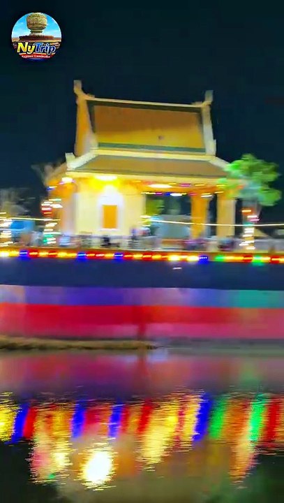 Sampovmeas island, Pursat province, night view