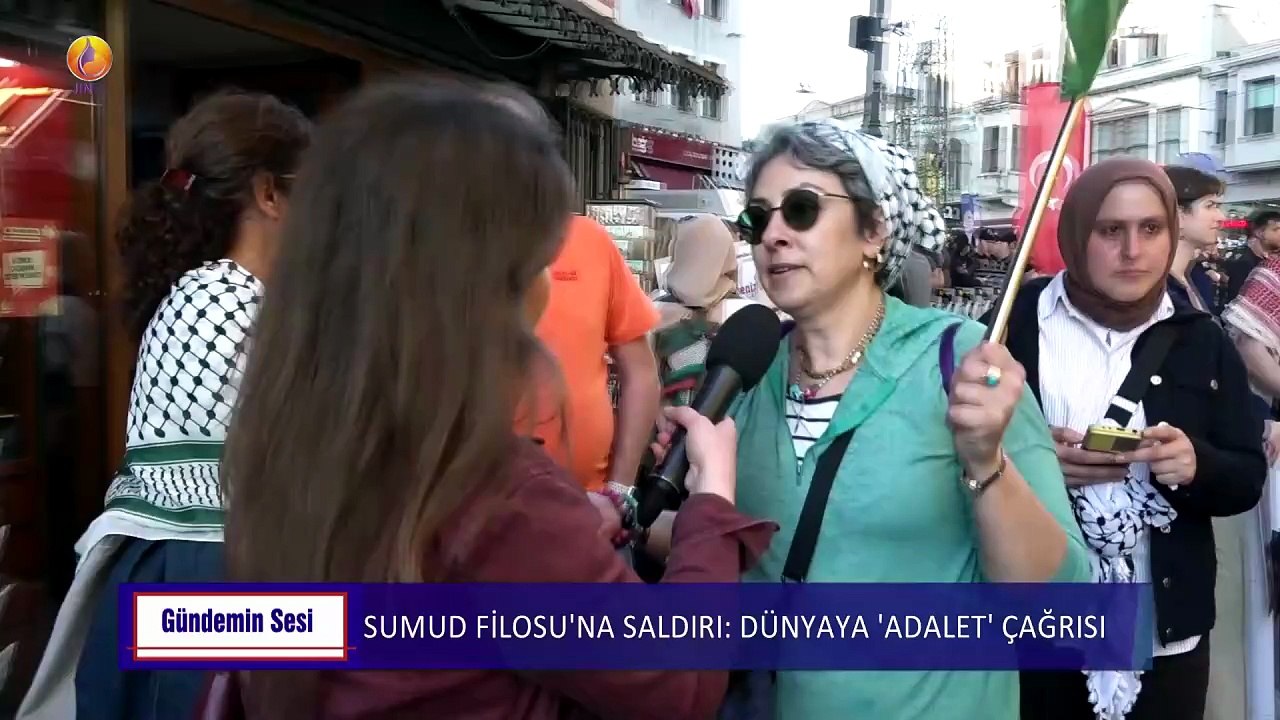 JIN TV |GÜNDEMİN SESİ-Pelin Özkaptan-Sumud Filosu'na saldırı:Dünyaya ''adalet'' çağrısı