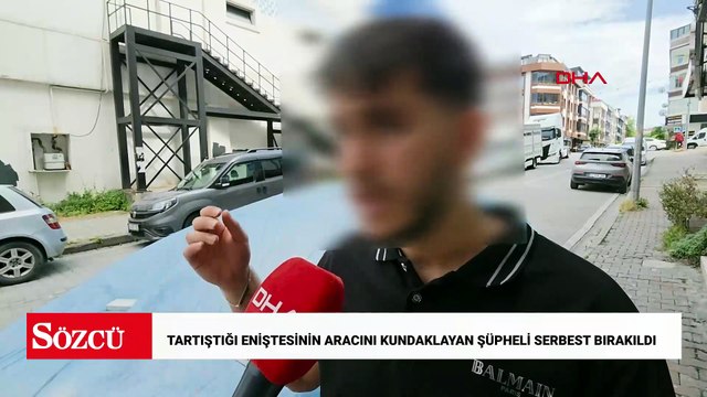 Esenyurt'ta tartıştığı eniştesinin aracını kundaklayan şüpheli serbest bırakıldı
