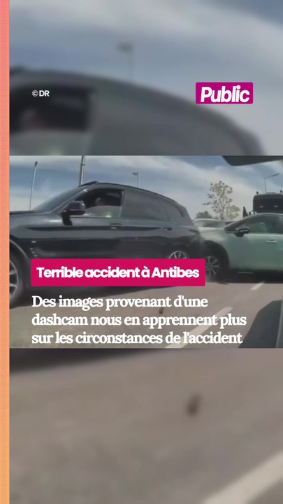 Accident à Antibes : les images d'une dashcam