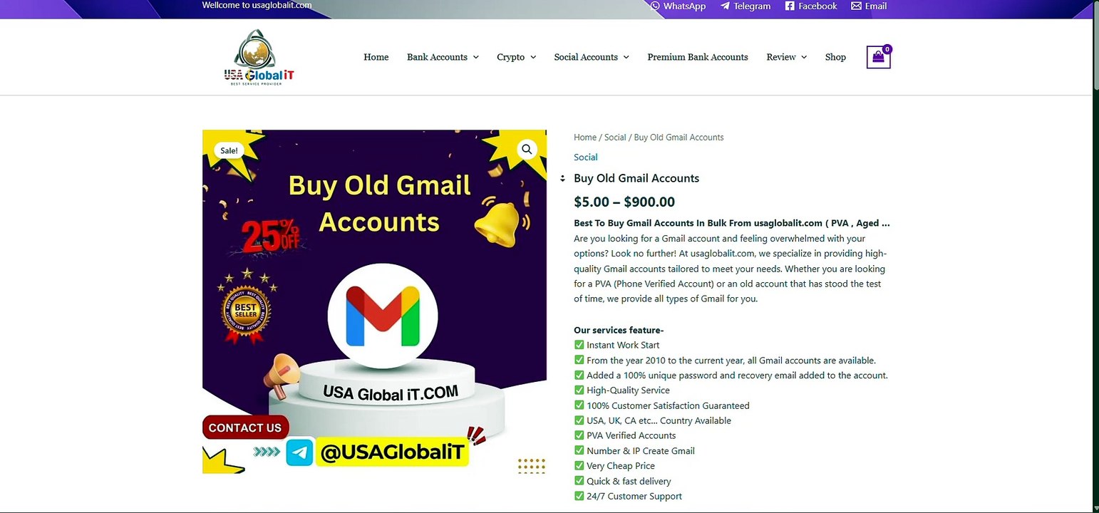 Buying Gmail Accounts : r/coldemail