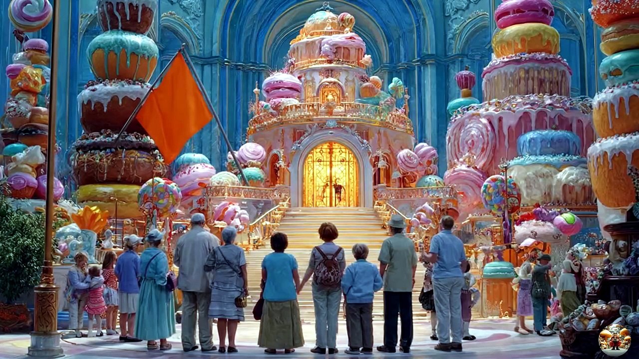 Surreal AI Film  A Very Unusual Town - The Town Under Candy Skies (4K)