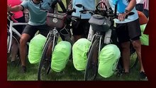 Tres entrerrianos recorrieron 17.000 kilómetros en bicicleta y llegaron a Estados Unidos para alentar a la Selección.